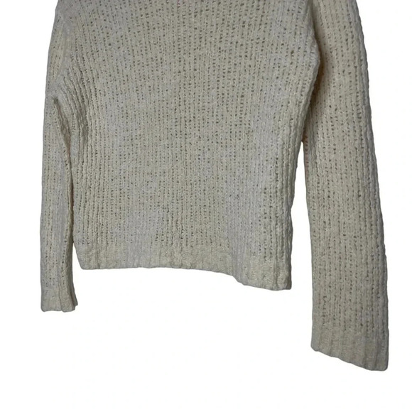 Vince Merino Wool Blend Chunky Knit Long Sleeve  Cream Sweater Size Small - Picture 3 of 8